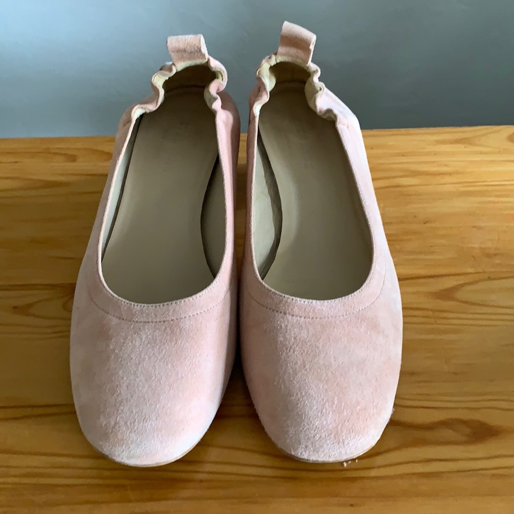 Everlane block heel round toe pumps